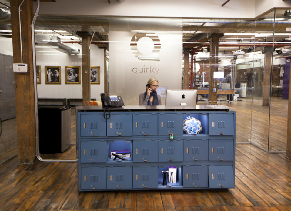 <body> <p>Even when you <em>aren't</em> short on space, it's always a good idea to outfit a room in multifunctional pieces. Check out the DIY desk front and center at the office of <a rel="nofollow noopener" href=" https://www.quirky.com/shop#." target="_blank" data-ylk="slk:Quirky;elm:context_link;itc:0;sec:content-canvas" class="link ">Quirky</a>, the NYC-based invention company. Originally designed by Founder and CEO of Quirky Ben Kaufman, this receptionist <a rel="nofollow noopener" href=" http://www.bobvila.com/tld-desk/8117-buy-or-build-15-desks-we-love/slideshows#.VNORJmjF8qQ?bv=yahoo" target="_blank" data-ylk="slk:desk;elm:context_link;itc:0;sec:content-canvas" class="link ">desk</a> was repurposed from an old locker to create a unique work station with with a cubbie for <em>everything</em>.</p> <p><strong>Related: <a rel="nofollow noopener" href=" http://www.bobvila.com/creative-storage-solutions/5752-get-organized-25-clever-ideas-for-repurposed-storage/slideshows#.VNOQ7WjF8qQ?bv=yahoo" target="_blank" data-ylk="slk:Get Organized: 25 Clever Ideas for Repurposed Storage;elm:context_link;itc:0;sec:content-canvas" class="link ">Get Organized: 25 Clever Ideas for Repurposed Storage </a> </strong> </p> </body>