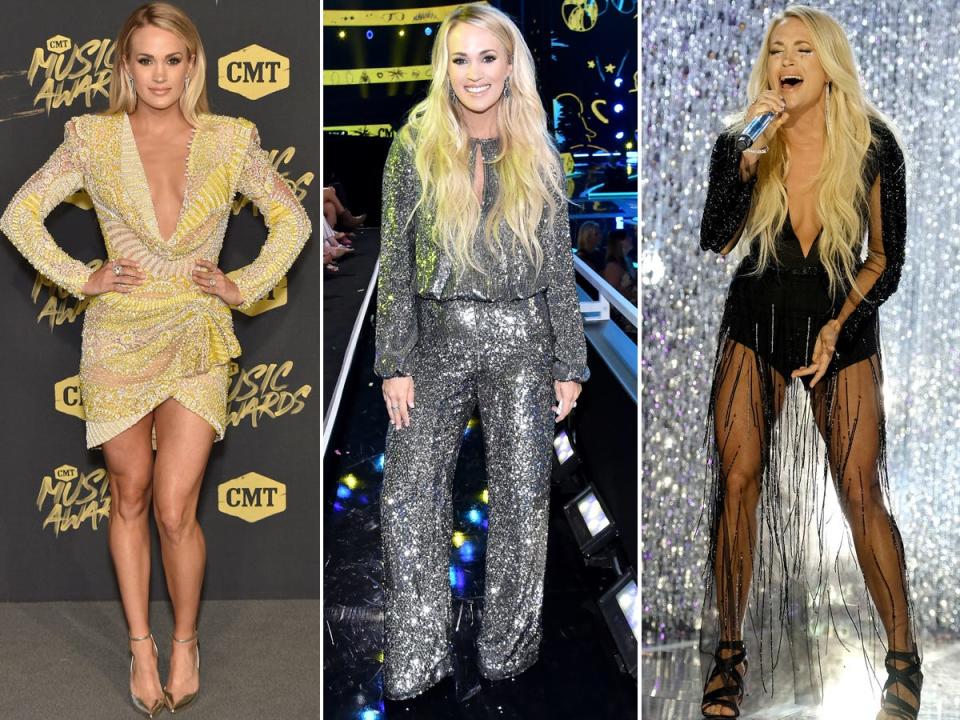 Carrie Underwood attends the 2018 CMT Music Awards.