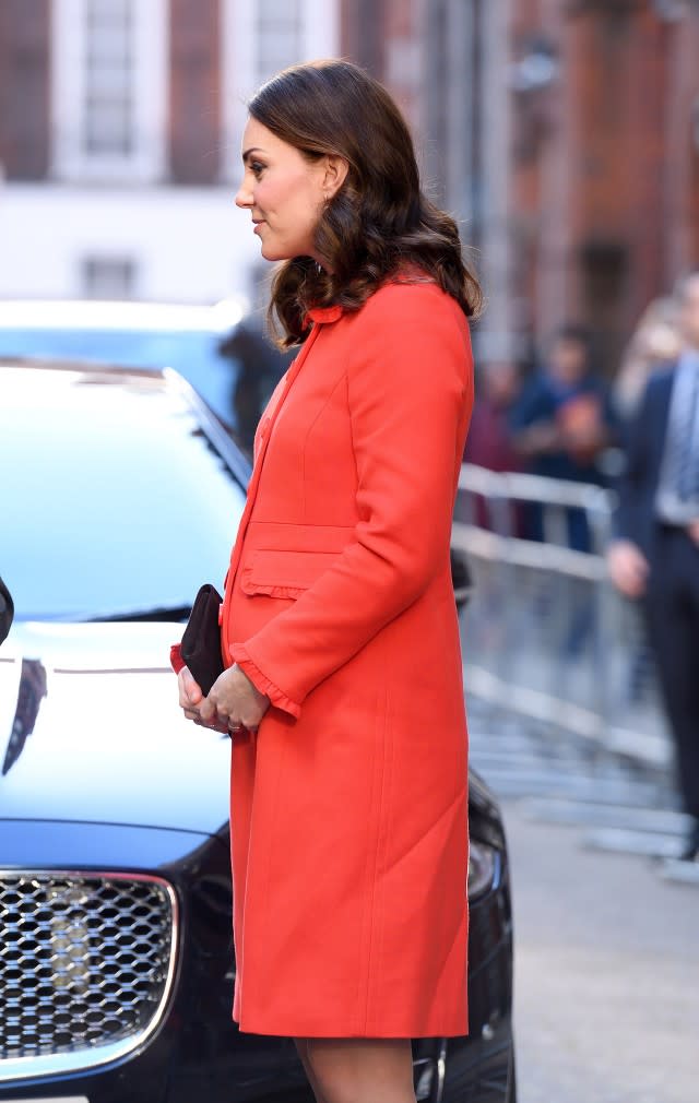 The Duchess of Cambridge greeted the children of the Great Ormond Street Hospital on Wednesday.