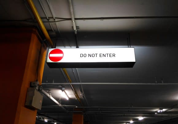 A sign saying "Do not enter"