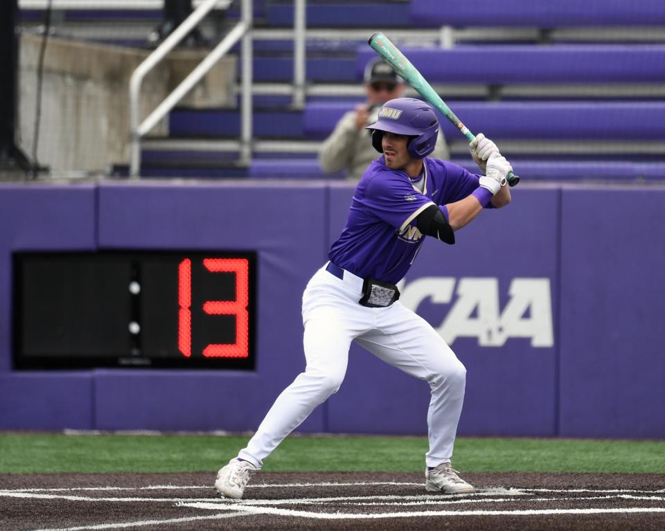 Maine-Endwell graduate Michael Mancini of the James Madison University baseball team.