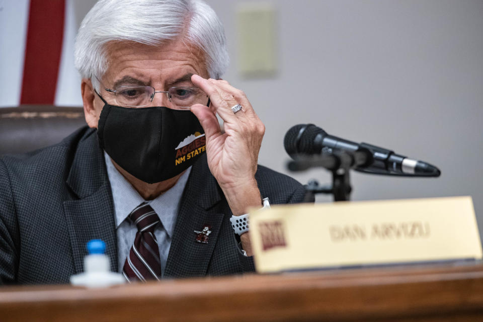 Dan Arvizu attends a New Mexico State Board of Regents meeting on NMSU campus in Las Cruces on Thursday, Dec. 9, 2021.