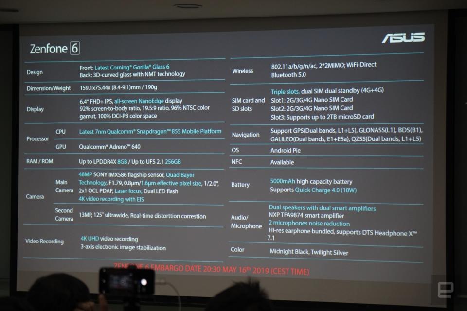 ASUS ZenFone 6 presentation