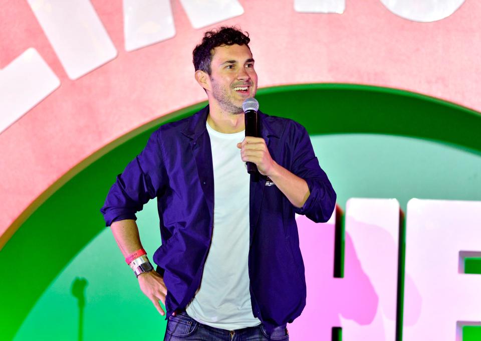 Mark Normand performs onstage during The Drop In Hosted By Mark Normand, presented by Netflix, outside at Hollywood Palladium on May 6, 2022, in Los Angeles.