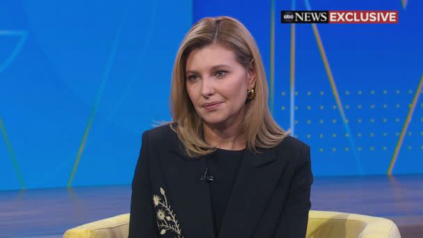 PHOTO: First Lady of Ukraine Olena Zelenska spoke to ABC News' Amy Robach. (ABC News)