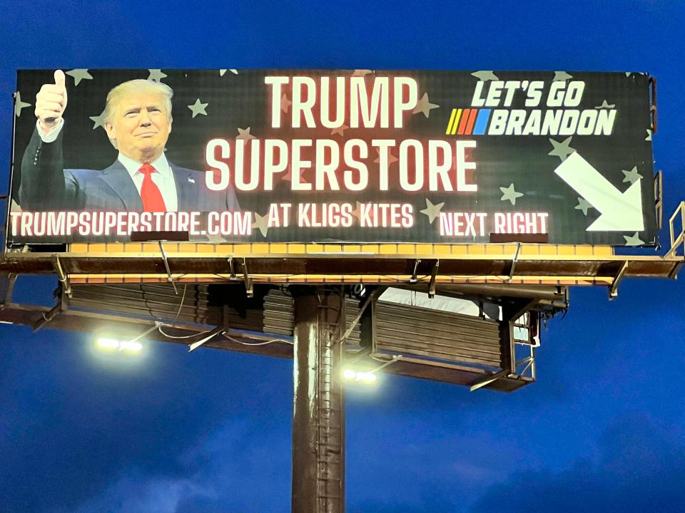 Donald Trump Superstore billboard.