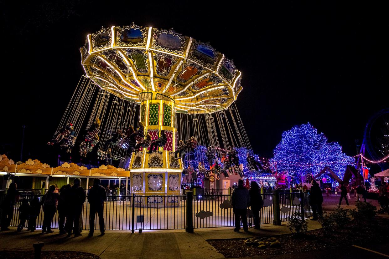 Carowinds during WinterFest.