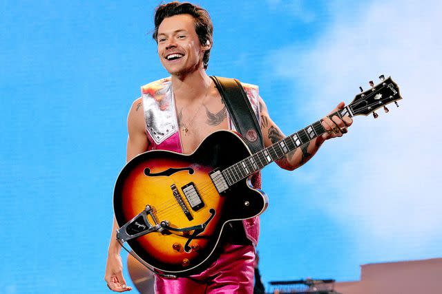 Kevin Mazur/Getty Harry Styles performs at Coachella in 2022.