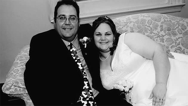 Tryo LaFerrara, 42, pictured here with his wife, Colleen, on their wedding day in 2011. Photo: Facebook.