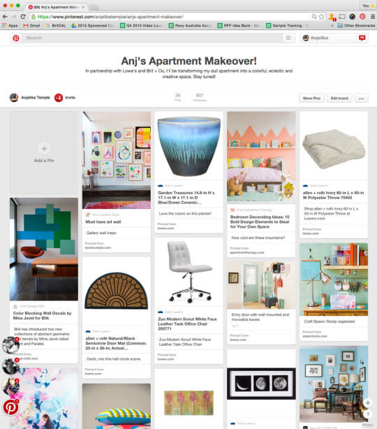 Create a Pinterest Board: 