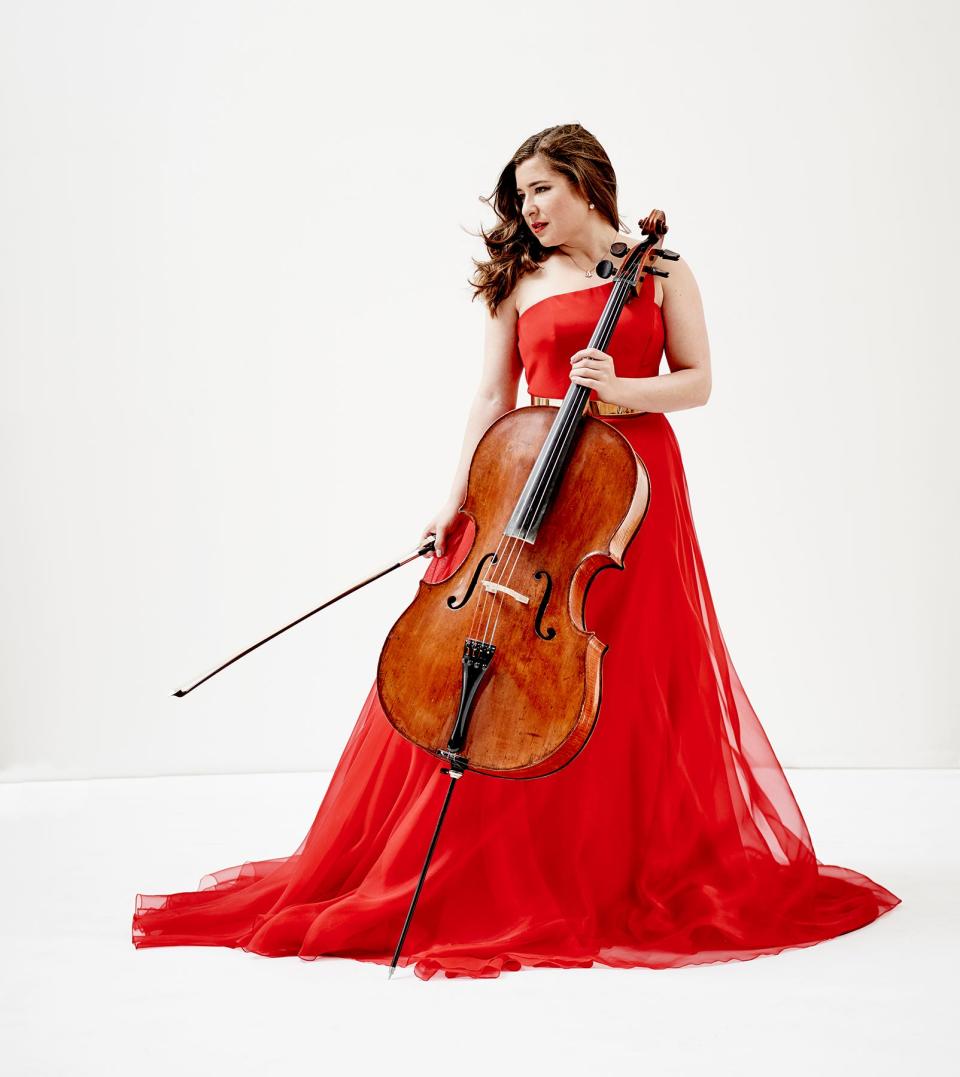 Cellist Alisa Weilerstein performs with the Detroit Symphony Orchestra in a program for the Sarasota Concert Association.