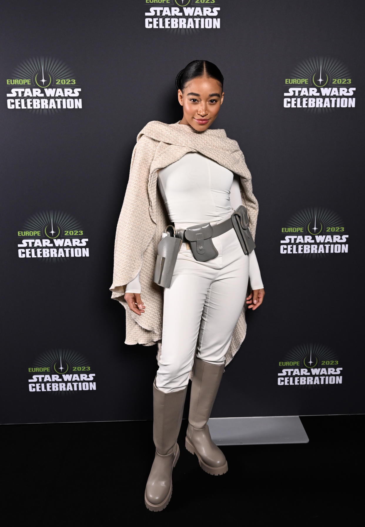 LONDON, ENGLAND - APRIL 07: Amandla Stenberg attends the studio panel at Star Wars Celebration 2023 in London at ExCel on April 07, 2023 in London, England. (Photo by Jeff Spicer/Jeff Spicer/Getty Images for Disney)