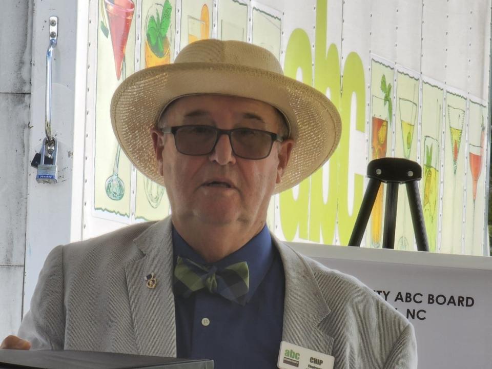 Craven County ABC Board Chairman Chip Chagnon speaks during a groundbreaking ceremony for the new campus which will be located on U.S. 17 and East Bridge Street in Bridgeton.