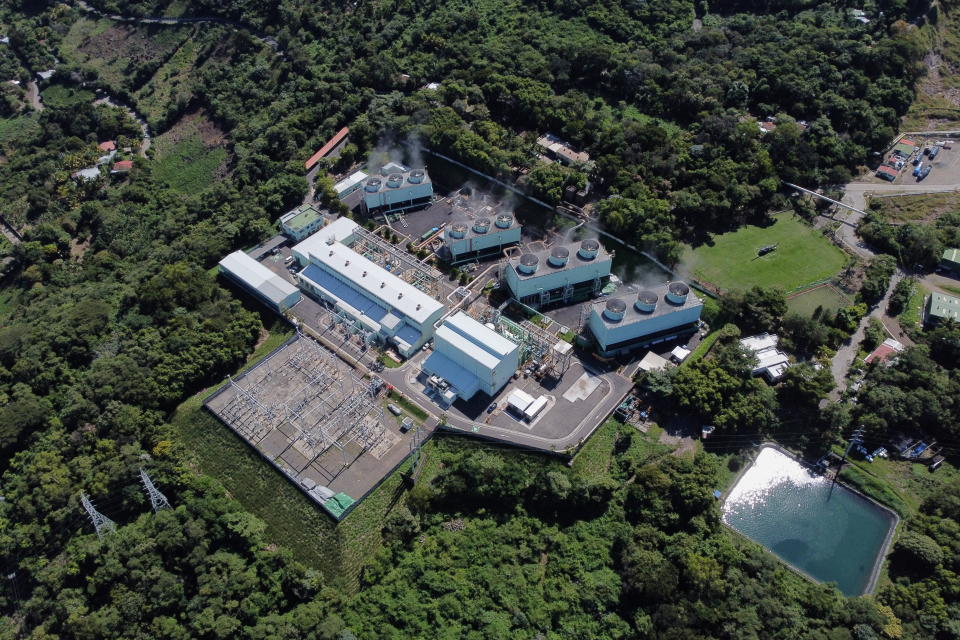 A general view shows the Berlin geothermal plant of La Geo Electrical Company, where the Salvadoran government installed a Bitcoin mining facility for the use of bitcoin as legal tender, in Alegria, El Salvador November 13, 2021. Picture taken with a drone. REUTERS/Jose Cabezas