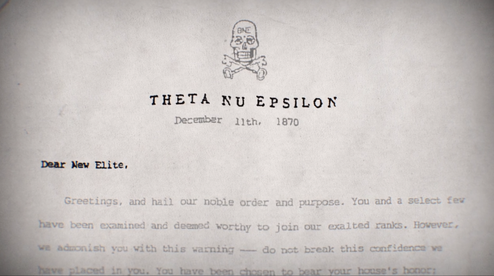 A letter from Theta Nu Epsilon"