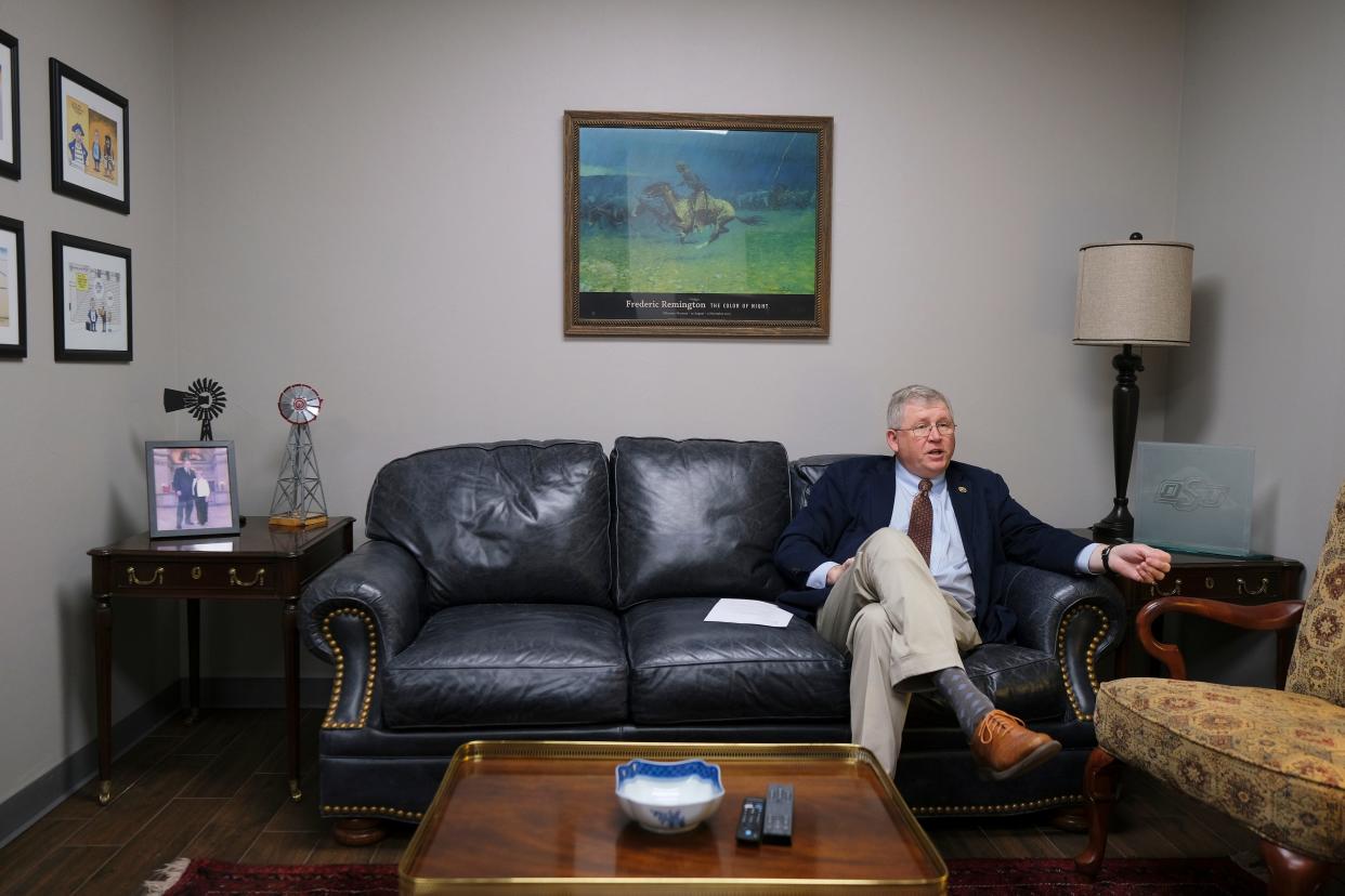 Oklahoma U.S. Rep. Frank Lucas, a Republican who's the dean of Oklahoma’s seven-person congressional delegation, has continued ranching since taking office in 1994 and has been injured at least three times.