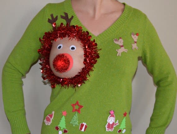 <p><strong>"Sexy" Ugly Christmas Sweater:</strong> Last but not least, the sweater made by someone with a very different definition of "sexy." (Yes, that is skin.)</p> <p><a rel="nofollow noopener" href="https://www.etsy.com/uk/listing/256397716/sexy-ugly-christmas-sweater-it-is-not-a?mbid=synd_yahoostyle&ref=listing-shop-header-0" target="_blank" data-ylk="slk:Etsy.com;elm:context_link;itc:0;sec:content-canvas" class="link ">Etsy.com</a>, $50</p> <p><strong>More from Glamour:</strong> <a rel="nofollow noopener" href="http://www.glamour.com/gallery/amazon-top-reviewed-beauty-products?mbid=synd_yahoostyle" target="_blank" data-ylk="slk:The Most Popular Beauty Products on the Internet;elm:context_link;itc:0;sec:content-canvas" class="link ">The Most Popular Beauty Products on the Internet</a></p>
