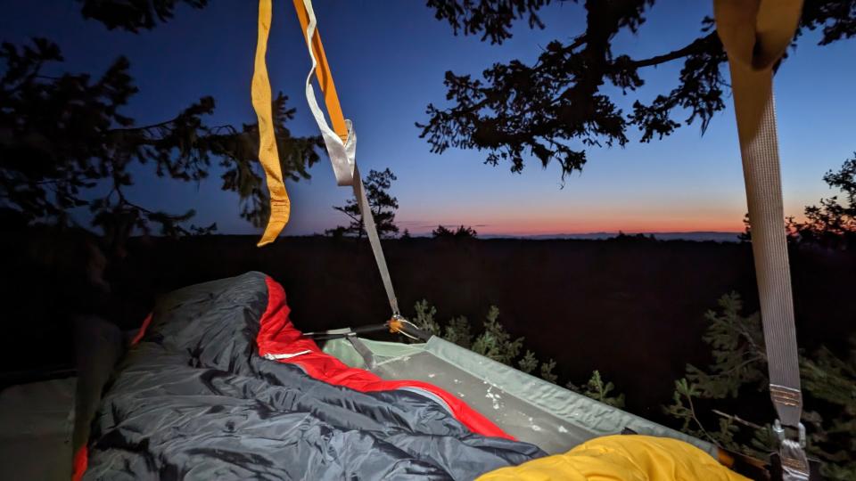 Sunset views are unmatched from tree campsites at Silver Falls.