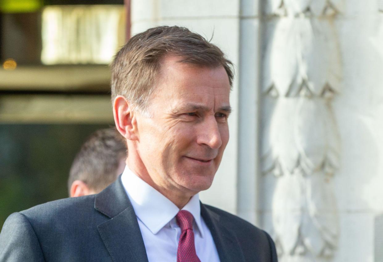 London, England, UK. 24th Mar, 2024. Chancellor of the Exchequer JEREMY HUNT is seen in Westminster as he appears on Sunday political shows. (Credit Image: © Tayfun Salci/ZUMA Press Wire) EDITORIAL USAGE ONLY! Not for Commercial USAGE! Credit: ZUMA Press, Inc./Alamy Live News