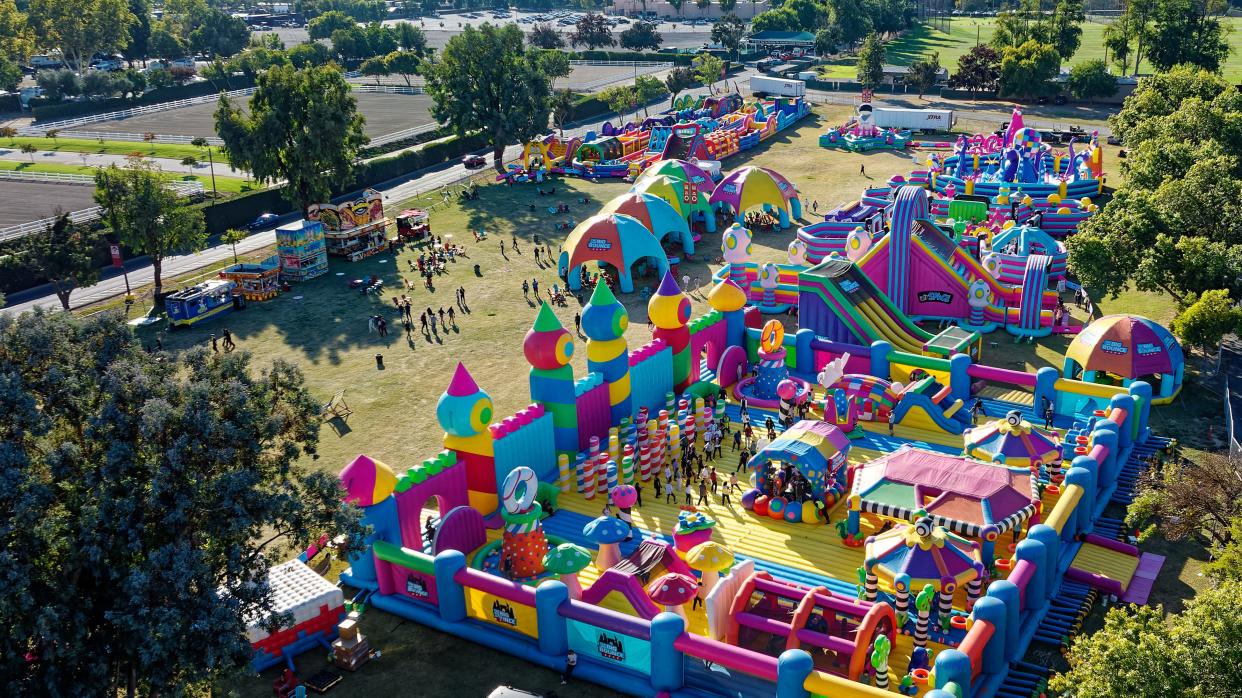 The Big Bounce America, featuring eight giant bounce houses, came to the Madison area in July and is coming to Milwaukee in September.