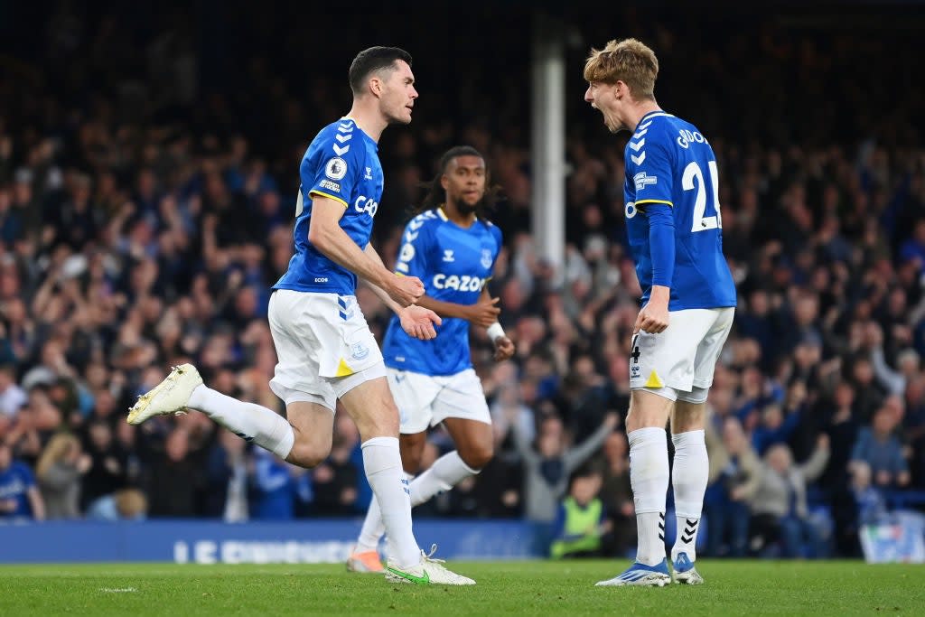 Michael Keane gave Everton hope as he pulled one back after half-time (Getty Images)