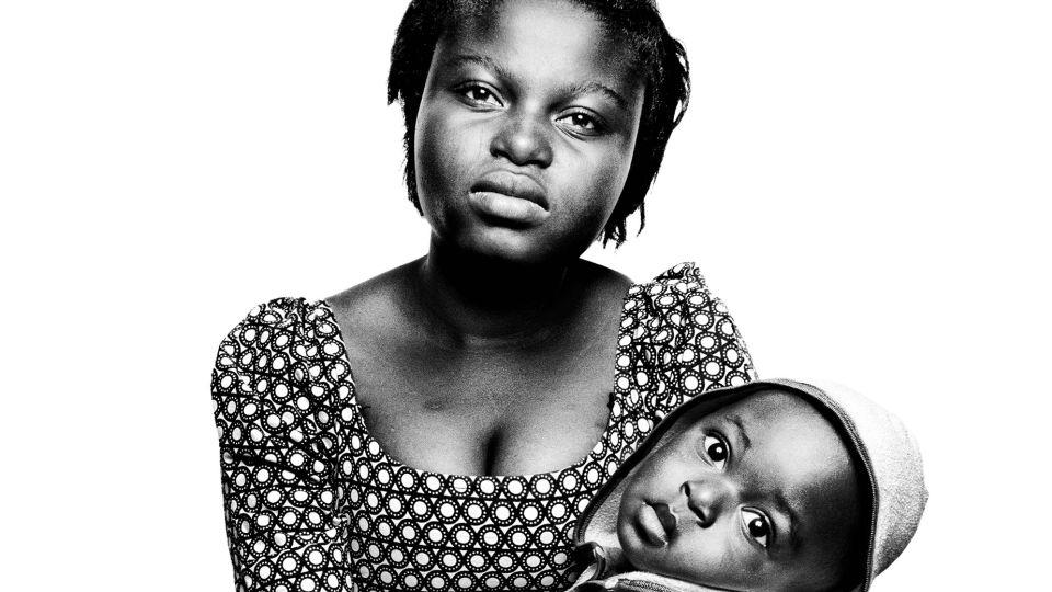 Platon photographed Esther Faraja and her son Josue at Dr. Mukwege's Panzi Hospital in Congo. - Platon