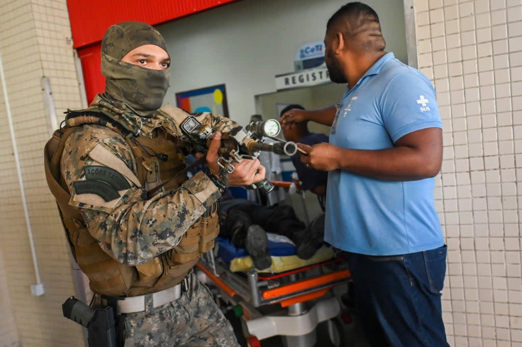 Wounded taken to Getulio Vargas Hospital in Rio (AFP via Getty Images)