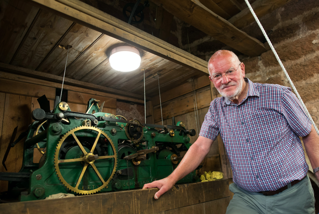 Mike Adams is a bellringer at the church in Kenton where he has lived for 78 years. (SWNS)