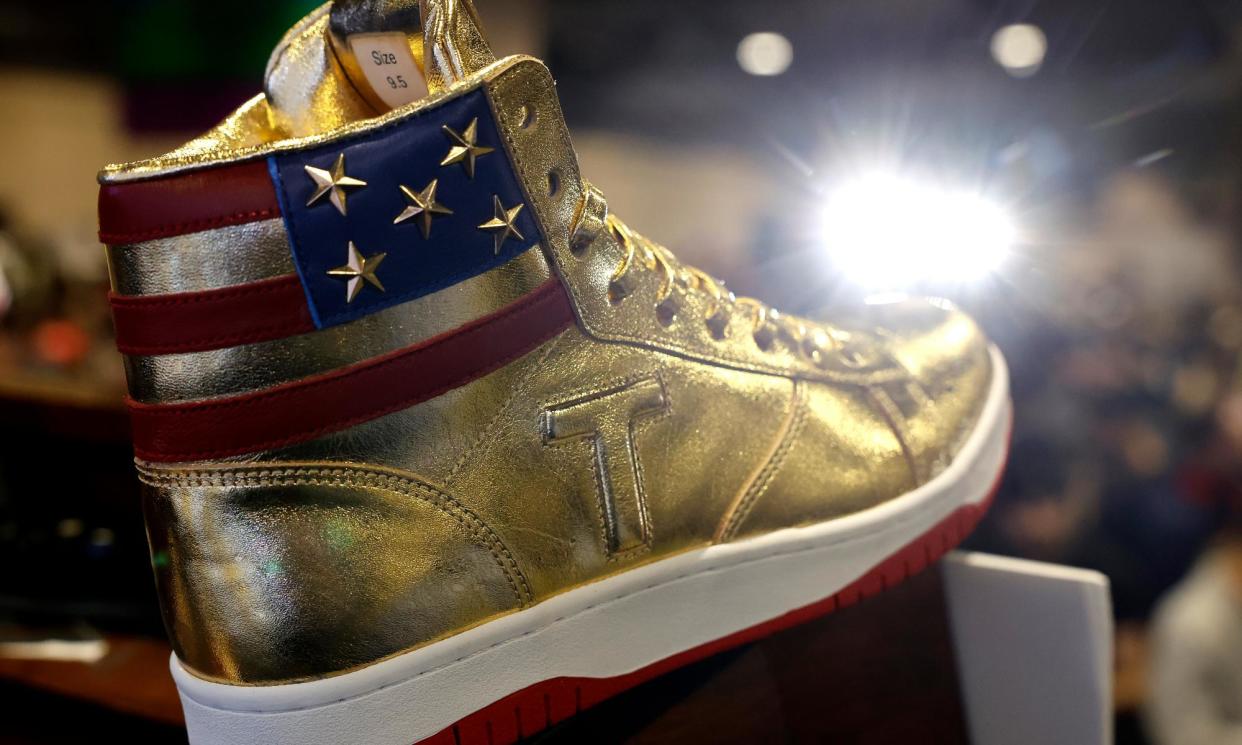 <span>Donald Trump’s new shoes.</span><span>Photograph: Chip Somodevilla/Getty Images</span>