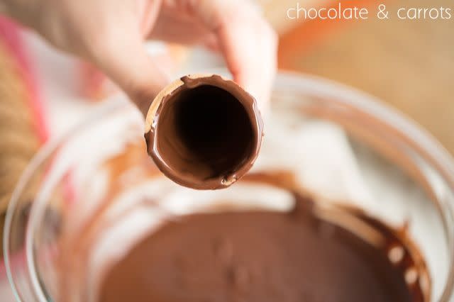 Chocolate Filled Ice Cream Cones