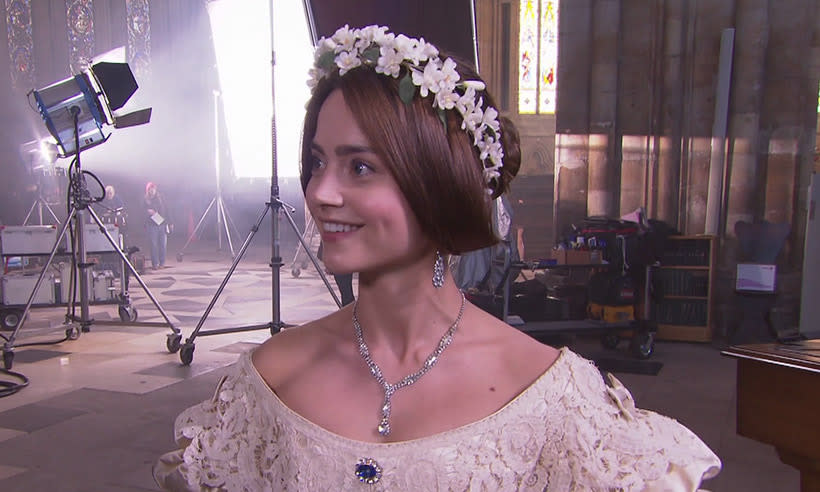 A look at Jenna Coleman’s stunning wedding dress as Queen Victoria