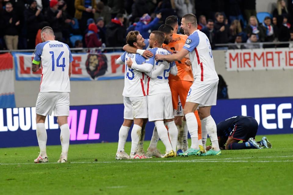 Slovakia’s 1-0 win in Luxembourg last month was a pivotal result (AP)