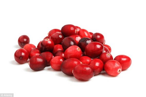 蔓越莓有「北美紅寶石」之稱，含有豐富多酚、花青素、兒茶素、蘋果酸等各種營養。（圖片／取材自《每日郵報》Daily Mail）