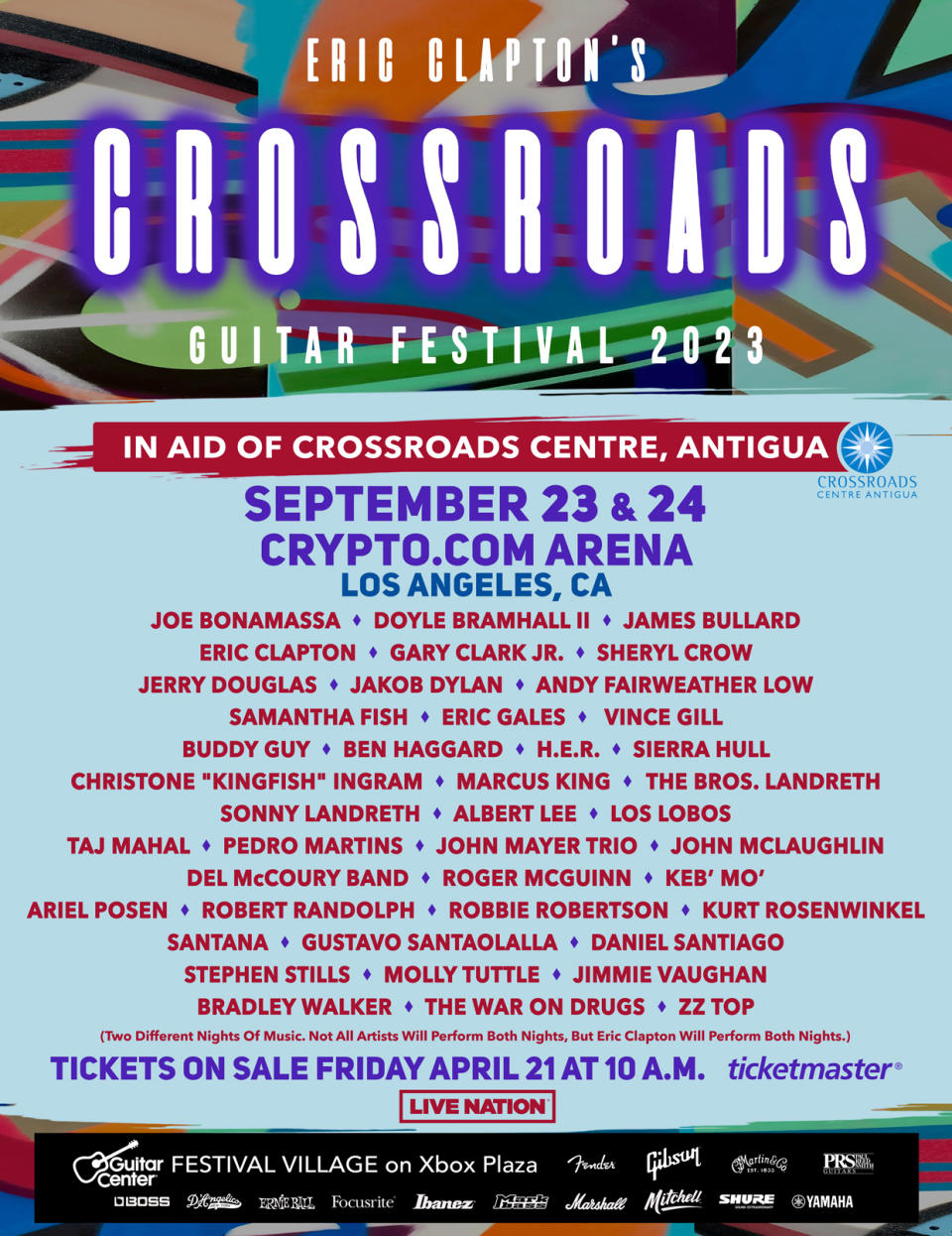 Crossroads Guitar Festival, 2023