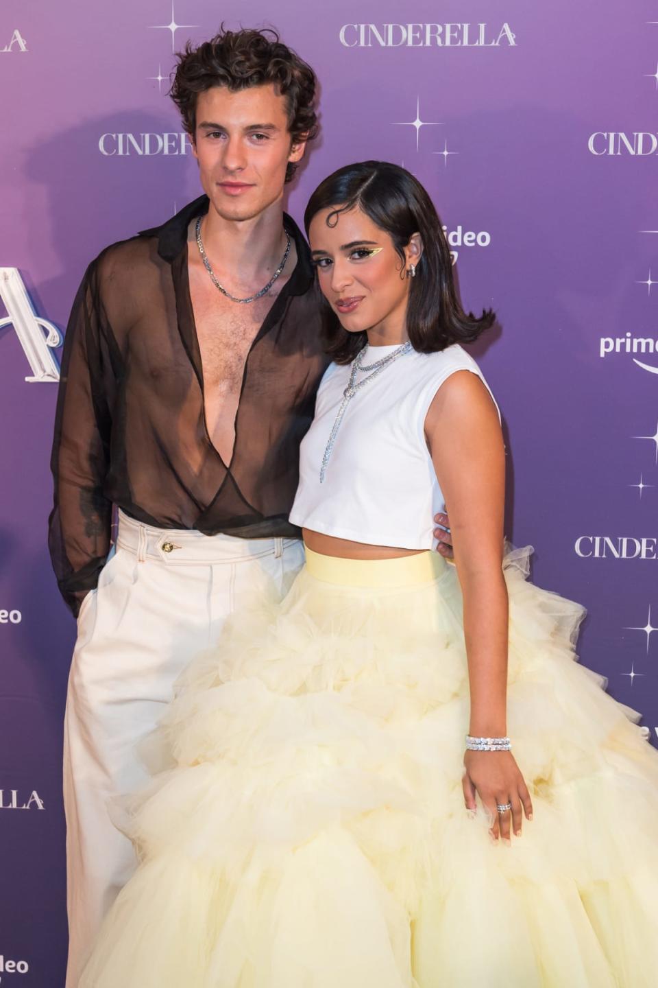 <div class="inline-image__caption"><p>Shawn Mendes and Camila Cabello attend the "Cinderella" Miami Premiere at Vizcaya Museum & Gardens on September 01, 2021 in Miami, Florida</p></div> <div class="inline-image__credit">Jason Koerner/Getty</div>