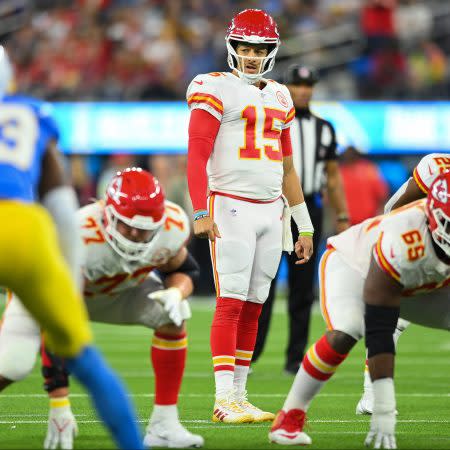 Kansas City Chiefs quarterback Patrick Mahomes at SoFi Stadium.