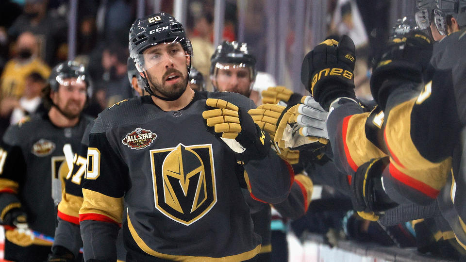 Chandler Stephenson #20 of the Vegas Golden Knights is worth an add if he's available in your fantasy league. (Photo by Ethan Miller/Getty Images)