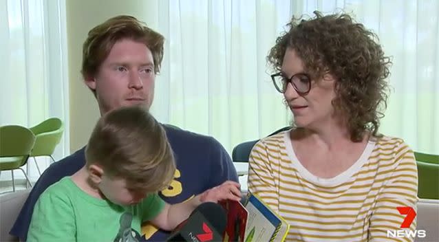 Arthur's parents want to warn others about being protected against all strains of meningococcal. Source: 7 News