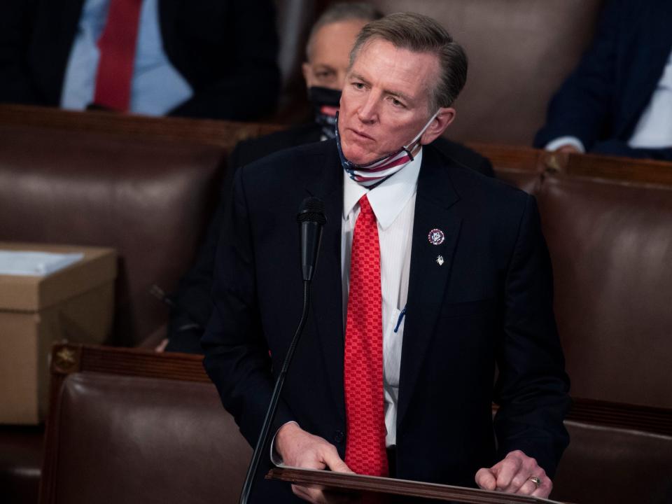 Gosar objects to Arizona’s Electoral College votes certification on January 6, 2021.