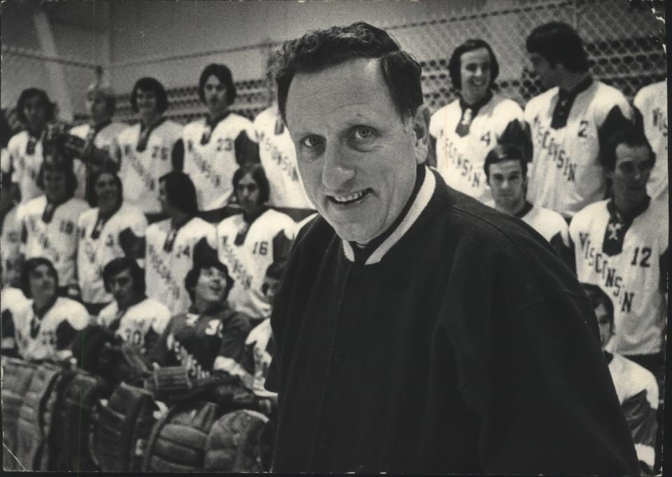 University of Wisconsin hockey coach Bob Johnson