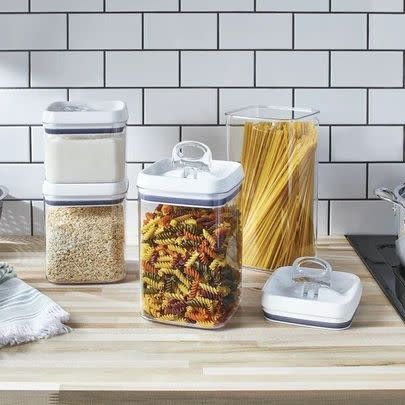 A set of food storage containers to keep your pantry stocked and all your items hyper-visible