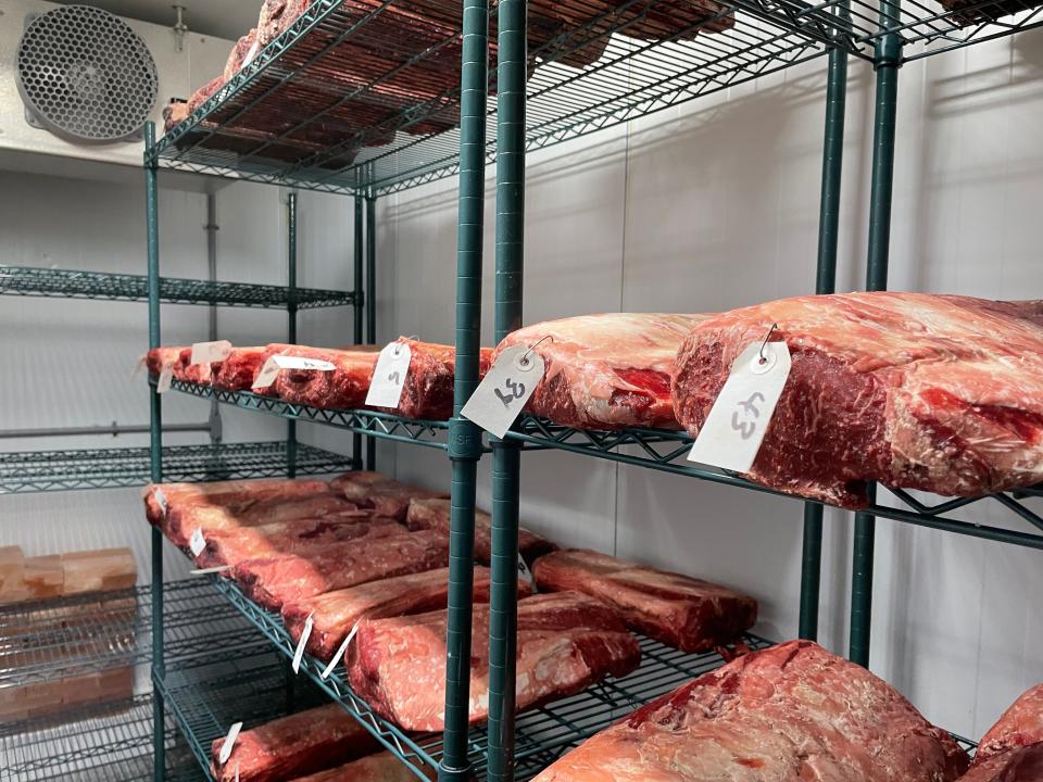 Jim Simpson is proud of his Dry Age Meats. They are a popular option at Simpson’s Meats and ship all over the country.
Jan 19, 2022.