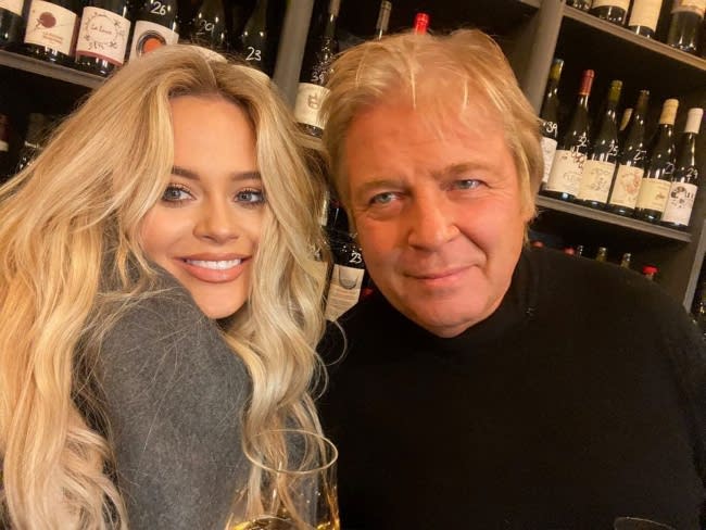 Emily Atack and her dad Keith Atack