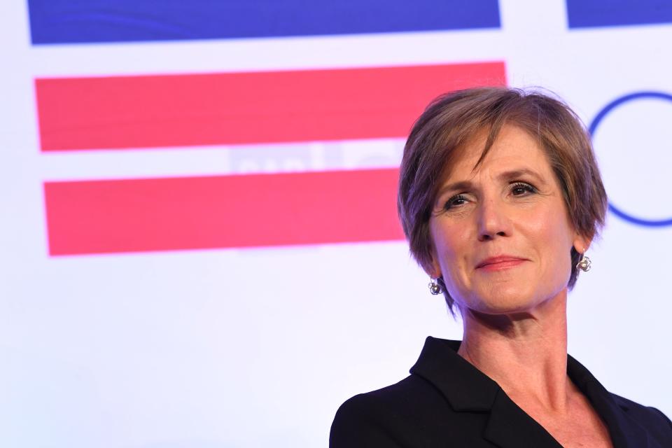 Sally Yates, former acting U.S. Attorney General, during a session of the Center for American Progress (CAP) annual ideas conference.