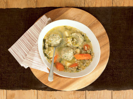 <strong>Get the <a href="http://www.huffingtonpost.com/2011/10/27/chunky-root-vegetable-and_n_1057492.html">Chunky Root Vegetable and Barley Broth With Herbed Dumplings</a> recipe</strong>  Every culture has a dumpling soup -- matzoh ball soup, chicken and dumplings -- call it whatever you want, it's always instant comfort.