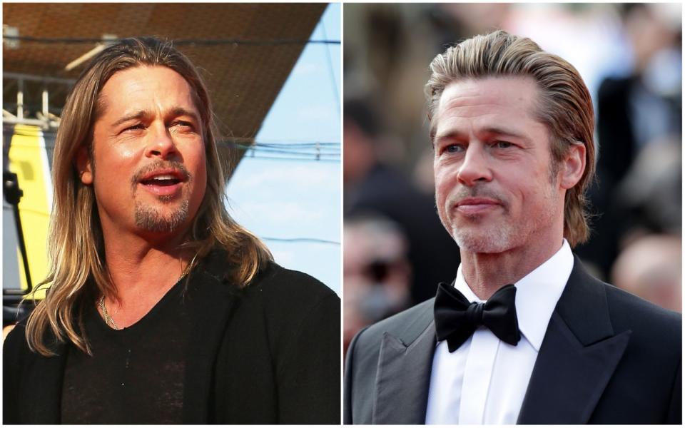 Ob Brad Pitt mit langen oder kurzen Haaren besser aussieht, kann in schöner Regelmäßigkeit diskutiert werden - im Laufe seiner Karriere trug der Star sein Haar immer mal wieder lang und dann wieder kurz. Allerdings war seine letzte Langhaarphase nicht seine beste. (Bild: Kristina Nikishina/Andreas Rentz/Getty Images)