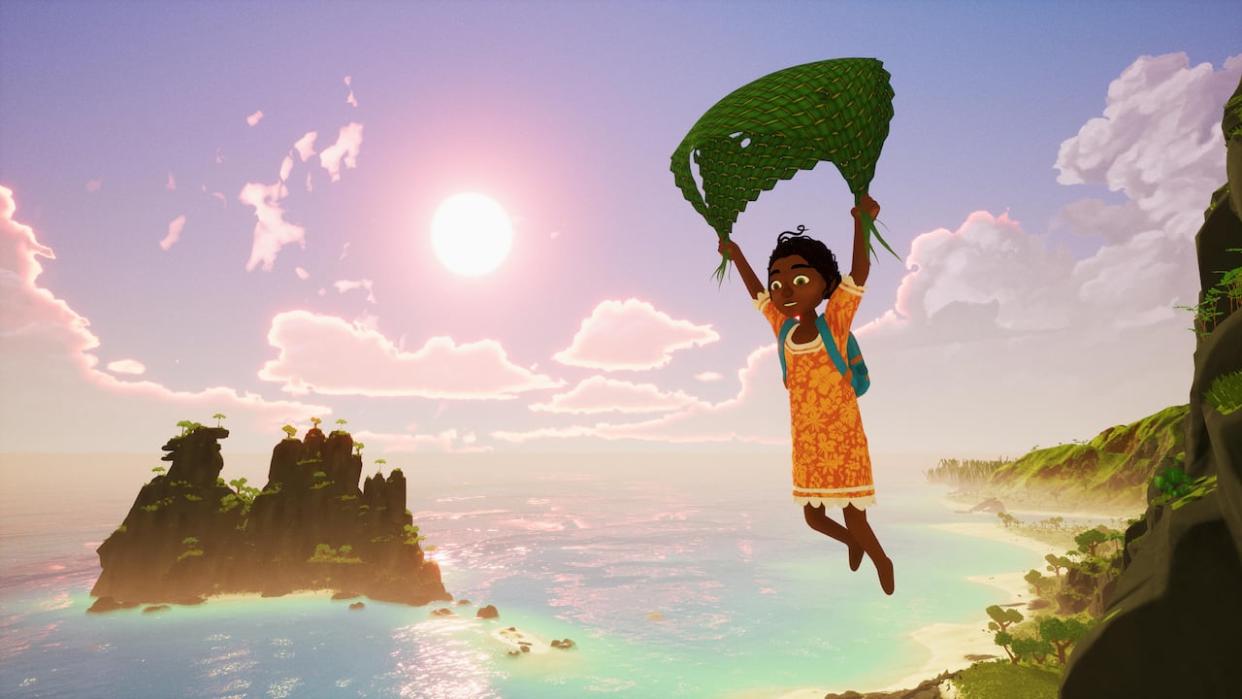 Tchia took home a big win for a Canada-based studio recently in Los Angeles. The video game follows the titular character on her journey to save her father and her home, a collection of idyllic islands, after they're attacked by strange fabric-made creatures. (Awaceb - image credit)