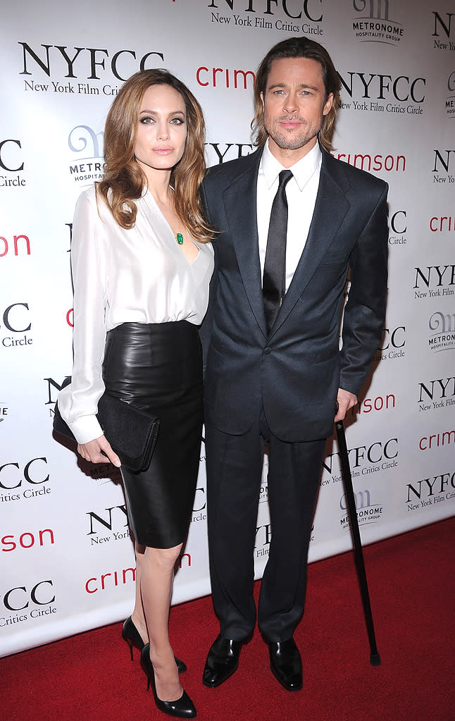 New York Film Critics Circle Awards 2012 Angelina Jolie Brad Pitt