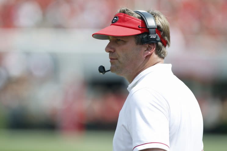 Kirby Smart and the Bulldogs are the favorites to win the SEC East. (Getty)