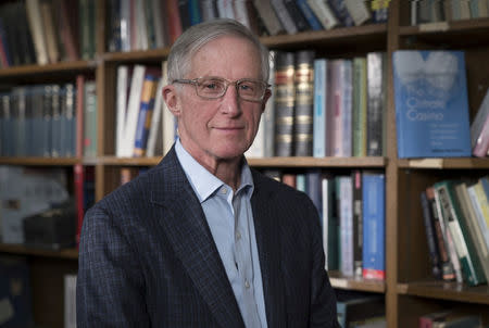 William D. Nordhaus, who has won the 2018 Nobel Economics Prize, poses in an undated photo. CNW/BBVA Foundation Award to William Nordhaus/Handout via REUTERS.